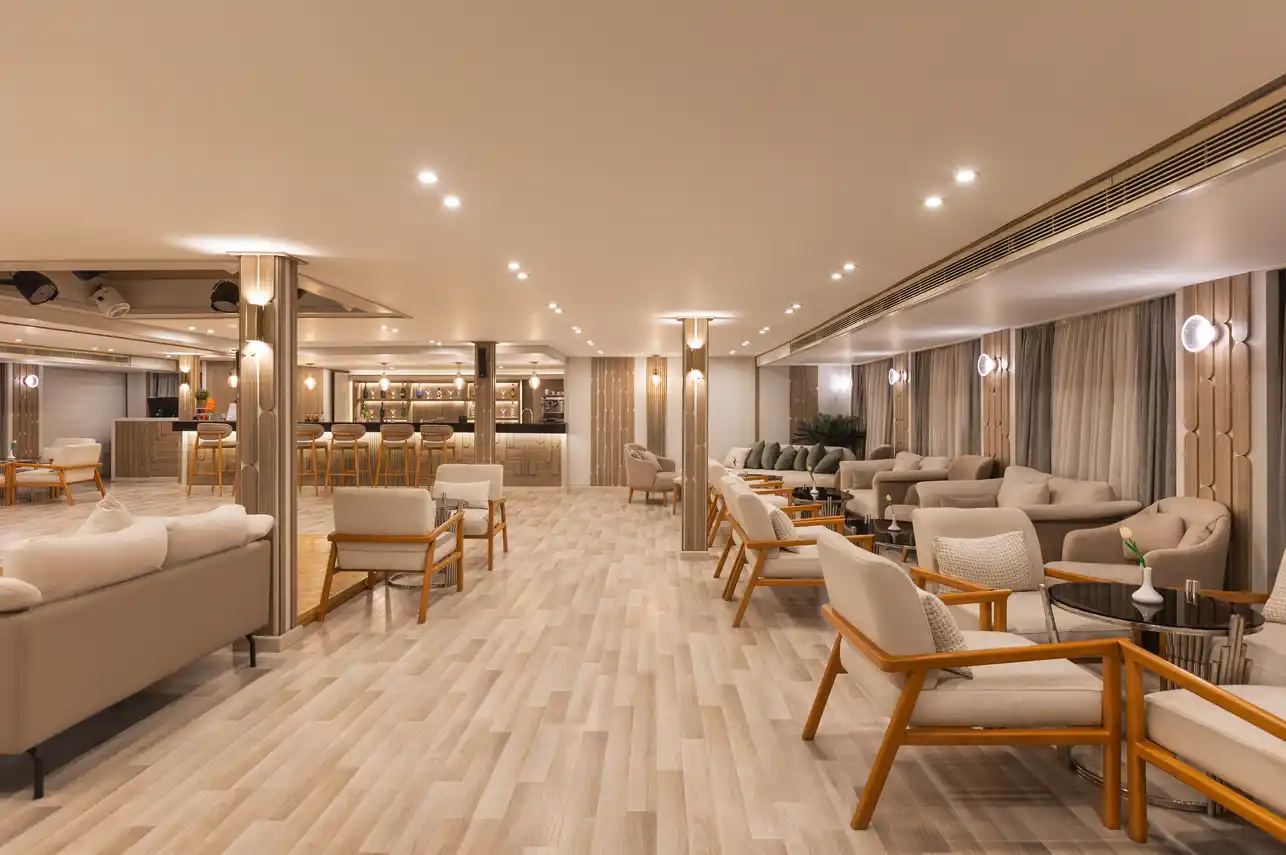 Lounge aboard the MS Alma Nile Cruise Nile cruise
